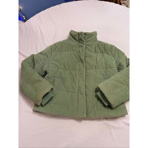 RVCA Eezeh Corduroy Crop Puffer Jacket for Women Size Medium